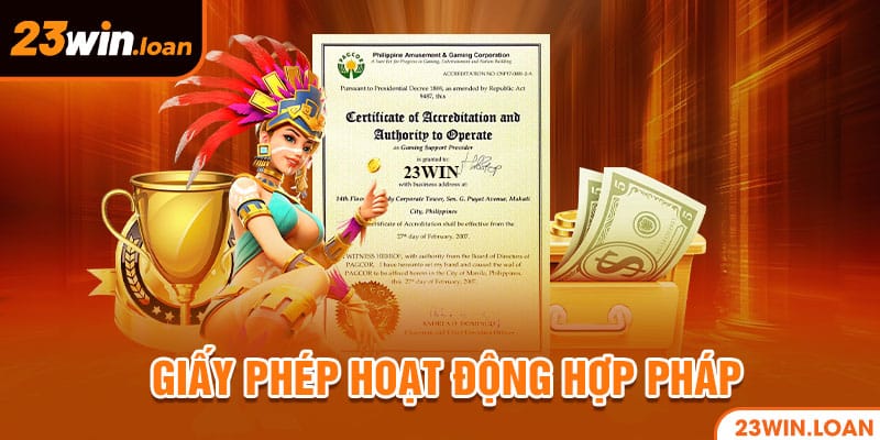 Giấy phép hoạt động hợp pháp